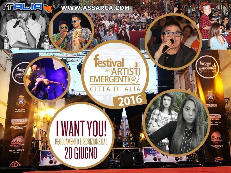 Festival degli Artisti Emergenti - Città di Alia  ISCRIZIONI DA LUNEDI` 20 GIUGNO 