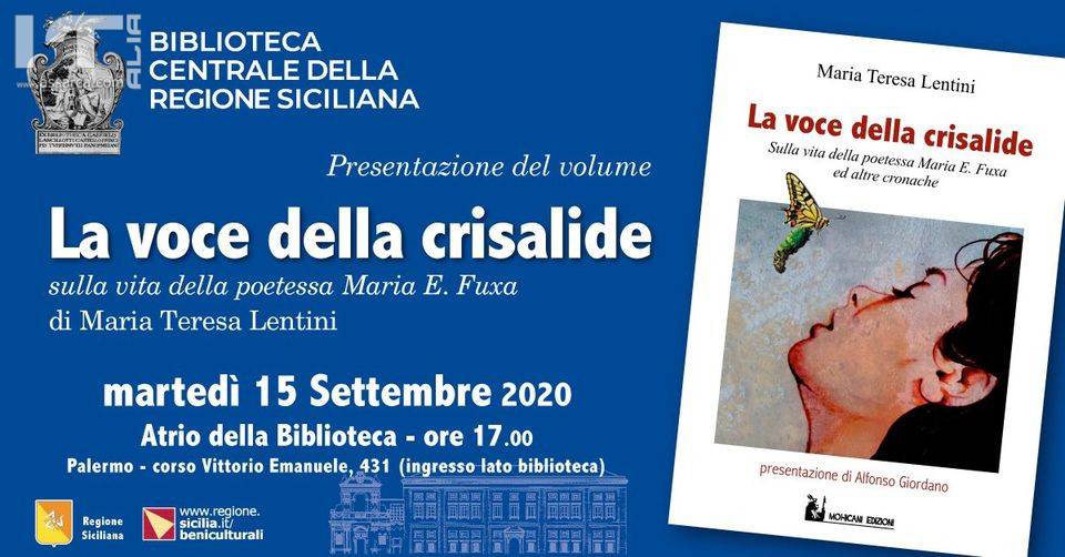 Palermo, presentazione del libro "La voce della crisalide" di Maria Teresa Lentini